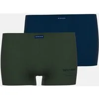 TOM TAILOR Boxershorts Milos basic, mit Logostickerei, mit Logodruck, eng, bequem, Baumwollmix
