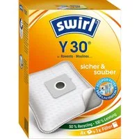 Swirl Staubsaugerbeutel Swirl Y30 Y 30, passend für LG Electronics Rowenta Staubsauger, inkl. 1 Filter - zuschneidbar, 4 St., Optimale Passform, MicroPor® Plus-Qualität für lange Nutzungsdauer
