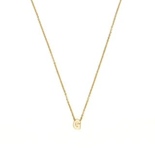 Luxenter Halskette mit 18-karätiger Gelbgold-Finish – Alphabet