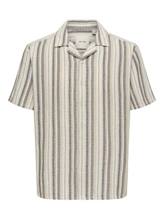 ONLY&SONS - ONSTREV LIFE REG STRIPE SS SHIRT NOOS - Gr. - S