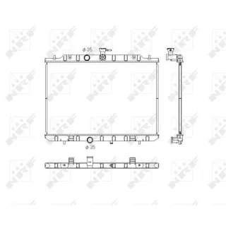 NRF Motork?hler gel?tet Nissan X-Trail 2 2,0 53762