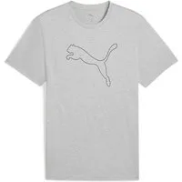 PUMA Trainingsshirt M TAD ESSENTIAL HEATHER CAT TEE (CF LARGE CAT) mit Rundhalsausschnitt, mit Kurzarm, für sportliche Aktivitäten