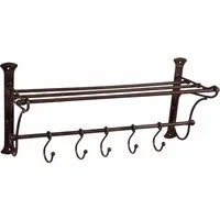 Ambiente Haus Garderobenleiste, Regal mit Haken 54 cm