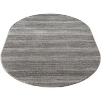 Carpetilla Designteppich Designer Wohnzimmer Teppich abstrakte Oval Musterung modern Grau, Rechteckig, Höhe: 12 mm