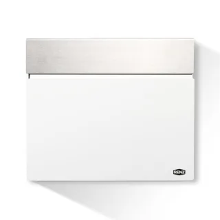 Briefkasten weiß, RENZ Horizon, Weiß, 375 x 313 x 102 mm, Wandmontage, verzinkter Stahl