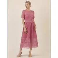 Apart Spitzenkleid mit Häkelspitze und Transparenz