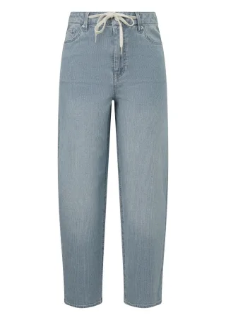 s.Oliver Red Label - Ankle Jeans: Regular Fit High Rise blau/weiß - Gr. - 34