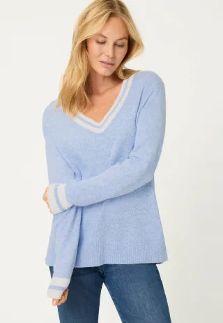 Olsen - Pullover Long Sleeves cloud blue mel. - Gr. - 38