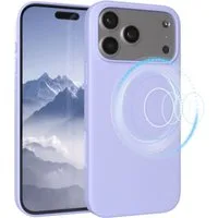EAZY CASE Handyhülle für Apple iPhone 17 Pro Max Hülle Silikon 6,9 Zoll, Handytasche aus Silikon Slimcover mit Displayscchutz Violett Lavendel