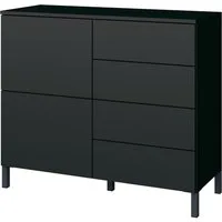 borchardt Möbel Kommode Haama, modern, grifflos, Metallfüße, praktisch, 2 Türen, Push-To-Open, verstellbare Einlegeböden, viel Stauraum, Breite 93cm