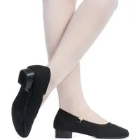 tanzmuster Charakterschuhe Rita 2,5 cm Absatz Tanzschuh zum Reinschlüpfen fürs Kinder Ballett