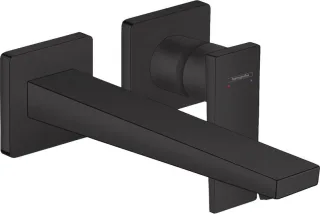 Hansgrohe 2-Loch Waschtischarmatur Unterputz Metropol F-Set mattschwarz langer Ausl., 32526670 32526670