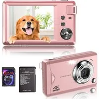 Fine Life Pro Kompaktkamera (48 MP, 16x Digitalzoom, Elektronischer Bildstabilisator, 4K HD 1080P Fotokam)