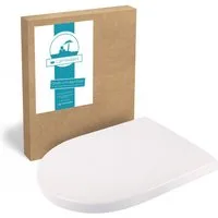 Calmwaters WC-Sitz Villeroy&Boch Subway, Artic, Architectura (Alternative Calmwaters), Überlappende D-Form. Absenkautomatik, Duroplast, 26LP3465