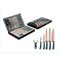 Cheffinger Messer-Set 6 teiliges Messerset Gold Edtition (5 Messer & 1 Sparschäler)