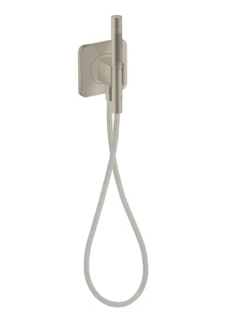 Hansgrohe Schlauchanschl.u.Brausenhalter Axor Citterio C softsq. m.Stabhandbr.2jet brushed nickel, 49626820