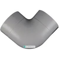 Scorprotect® Steinwolle PVC Bogen 90 Grad hellgrau schwerentflammbar