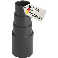 BAUHELD Staubsaugerrohr-Adapter Schwarz PVC-Gummi, Zubehör für Kärcher, Bosch, Miele, AEG, Siemens, Makita, Dyson, Festool, Vorwerk, Einhell, Mehrstufensystem, flexibel zuschneidbar