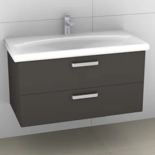 Artiqua 412 Waschtischunterschrank für Daylight K0728, Stahlgrau, 412-WU2L-I02-7142-88 412-WU2L-I02-7142-88