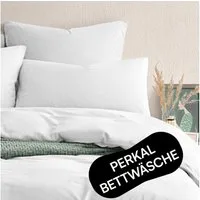 Seralino Bettwäsche Set, Perkal, 2 teilig, 100% Bio Baumwolle, ab gr. 135x200, Perkal, besonders weich & atmungsaktiv, BCI zertifiziert, mit Reißverschluss