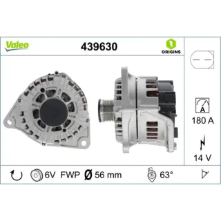 Valeo Lichtmaschine 180A Citroen Fiat Iveco Peugeot 3,0 439630