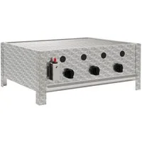 BBQ-Toro Gasgrill Edelstahl Gastrobräter 3-flammig, 64 x 52 x 27 cm, Gastrogasgrill