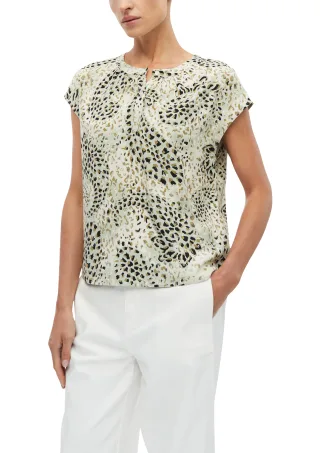 s.Oliver BLACK LABEL - Bluse türkis/beige/mehrfarbig - Gr. - 44