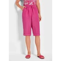 GOLDNER Schlupfhose Sportliche CARLA Midihose Luftige Bermuda mit Schlupfbund, Taschen, sommerlich, Leinen, Uni