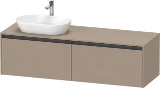 Duravit Ketho.2 Konsolenwaschtischunterbau wandhängend Leinen Matt 1600x550x459 mm - K24889L75750000 K24889L75750000