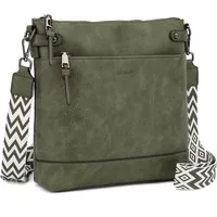 TAN.TOMI Umhängetasche Damen Mittel Crossbody Bag Leicht Schultertasche Tasche Bag, Mit Verstellbar Abnehmbar Breiter Gurt Pendeln Reise Campus