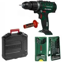 Parkside Akku-Schlagbohrschrauber 20V Akku-Schlagbohrschrauber PSBSA 20-Li C3 Solo + Bosch Bohrer Set
