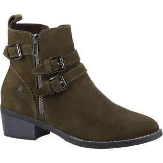 Hush Puppies Jenna Leder Damen Stiefel Khaki
