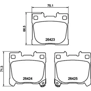 Hella Bremsbel?ge hinten Toyota Yaris 1,6 Gr 4WD