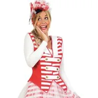 Fries Kostüm Damen Weste Kölle Alaaf Köln Karneval Fasching Party Rot Weiß