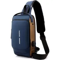 Blusmart Umhängetasche Wasserdichte Unisex-Brusttasche/Umhängetasche (Mit USB-Ladeanschluss und Diebstahlsicherung, Multifunktionstaschen + Seitentaschen), Vielseitige Tragemöglichkeiten