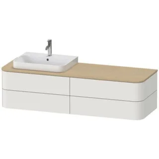 Duravit Happy D.2 Plus Konsolenwaschtischunterbau wandhängend Nordic Weiß Seidenmatt 1600x550x408 mm HP4973L39390010