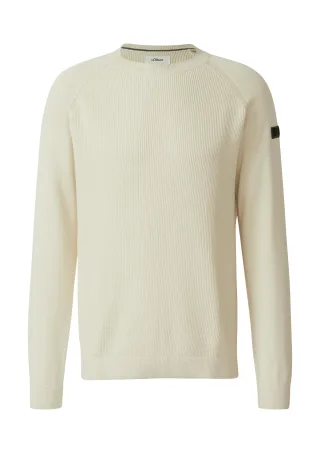 s.Oliver - Strickpullover creme - Gr. - 3XL