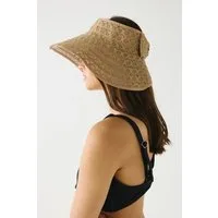 C&CITY Sonnenhut Spitzen-Detail Offene Visor-Hut Y8220 Camel
