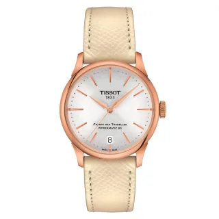Tissot T-classic Chemin Des Tourelles Powermatic 80 Damenuhr Beigefarben T1392073603100