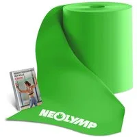NEOLYMP Physiobänder Widerstandsbänder auf Rolle – Zuschneidbare Fitnessbänder aus TPE, Elastische Resistance Bands in 5 Stärken & 3 Längen – 15 cm breit