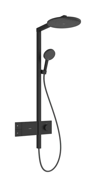 Hansgrohe Showerpipe Raindance Alive S 300 1jet EcoSmart mit Thermostat mattschwarz, 24583670 24583670