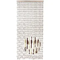 Kobolo Türvorhang Vorhang Papiervorhang KNOTS - braun - 100x220 cm - Papier (1 St), Ösen