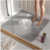 LuxusKollektion Duschmatte Duschmatte Rutschfest 68x68cm Antirutsch Grau 68 x 68 cm (Quadratisch)