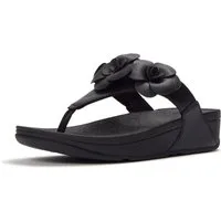 Fitflop LULU FLOWER TOE-POST SANDALS Dianette Keilabsatz, Zehentrenner, Sommerschuh mit modischer Blütenverzierung