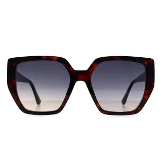 Guess GF6178 52W dunkle havannablaue Sonnenbrille mit Farbverlauf
