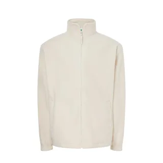 JHK - Fleecejacke Durchgehender Reißverschluss für Herren (Naturweiß)