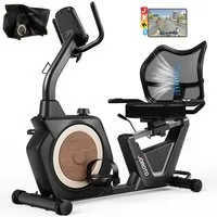 JOROTO Fitnessbike JOROTO Liege-Fahrradtrainer, magnetisch bis 400lbs, App, LCD
