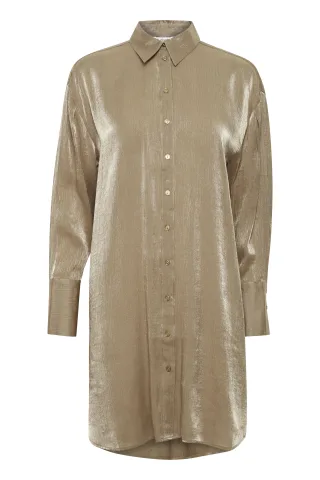 b.young - BYILAKA LONG SHIRT - military olive - Gr. - 36