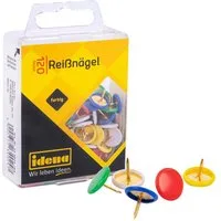 Idena Stecknadeln Idena 334024 - Reißnägel, 120 Stück, farbig sortiert