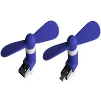 XLAYER Mini USB-Ventilator Ventilator XLayer Colour Line Mini Fan 2-in-1 Micro USB & USB